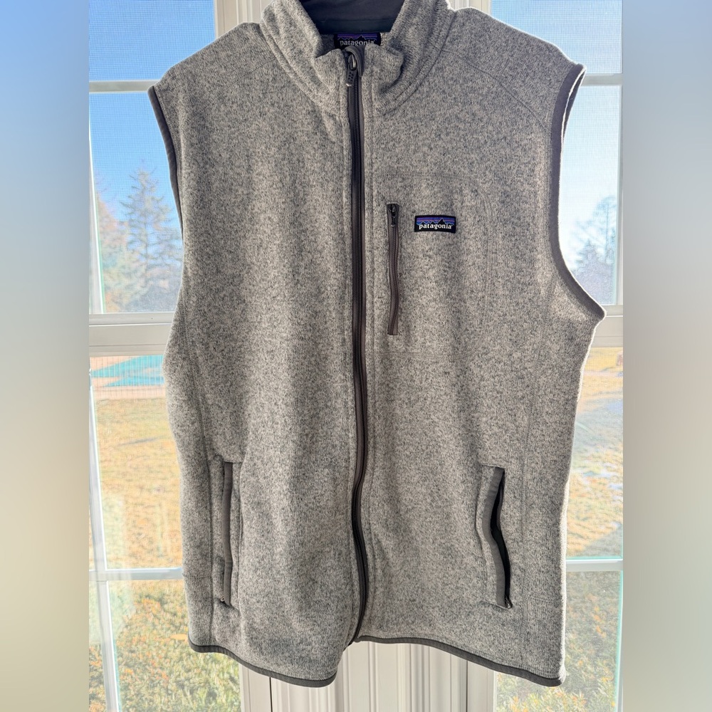 Patagonia Heather Gray Zip Vest